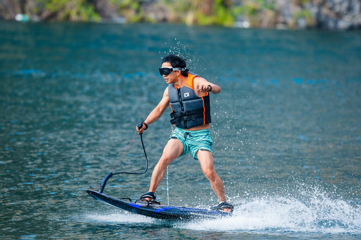 How to stand up on a power surfboard?